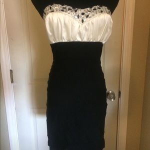 Strapless mini dress